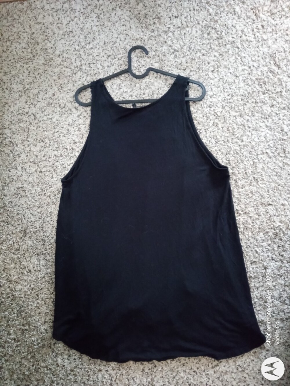 Eileen Fisher Jersey Scoop Neck Tunic Black Large - Picture 6 of 12